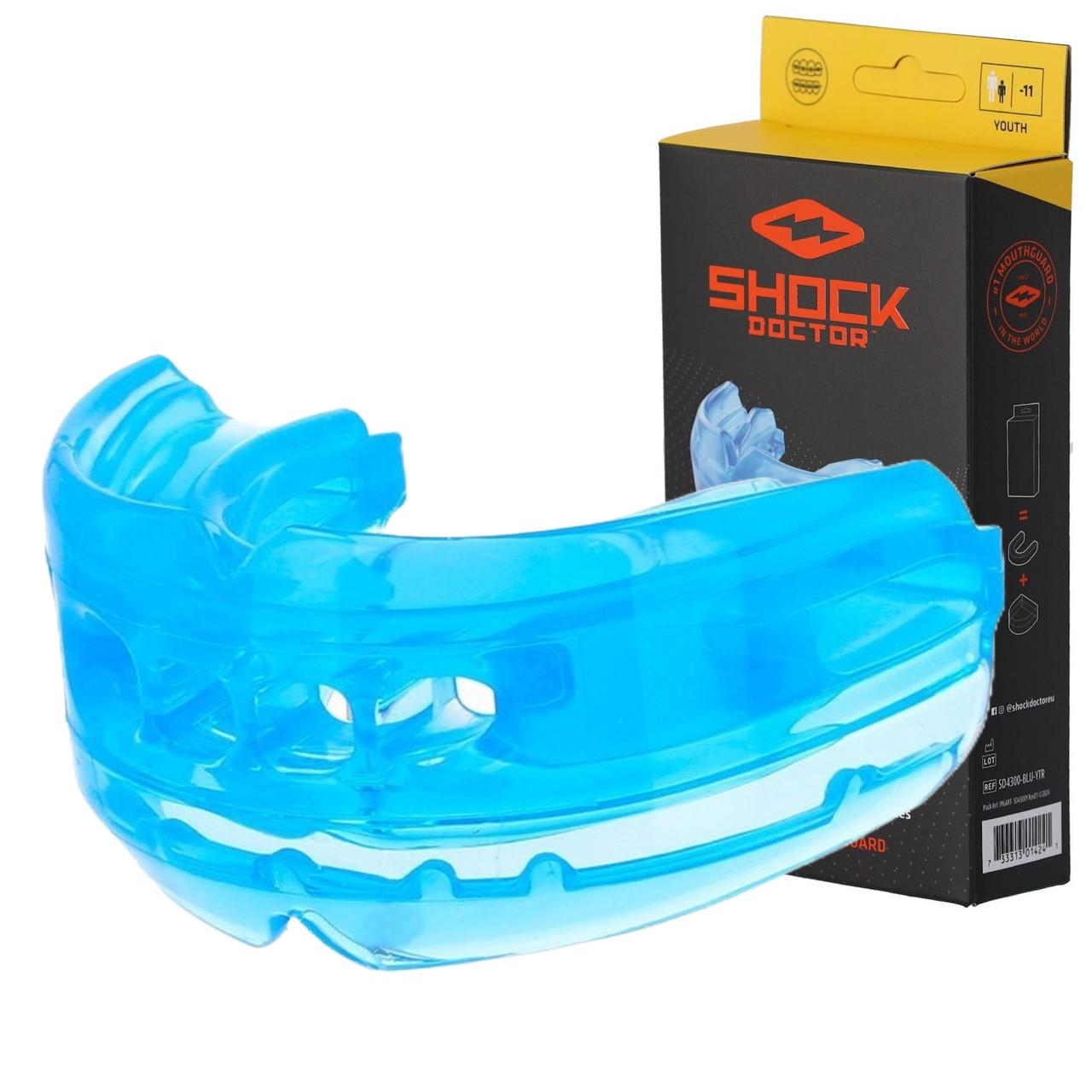 Капа Shock Doctor Double Braces під брекети верхні та нижні зуби доросла вік 12+ Blue (4300-BLU-AD)