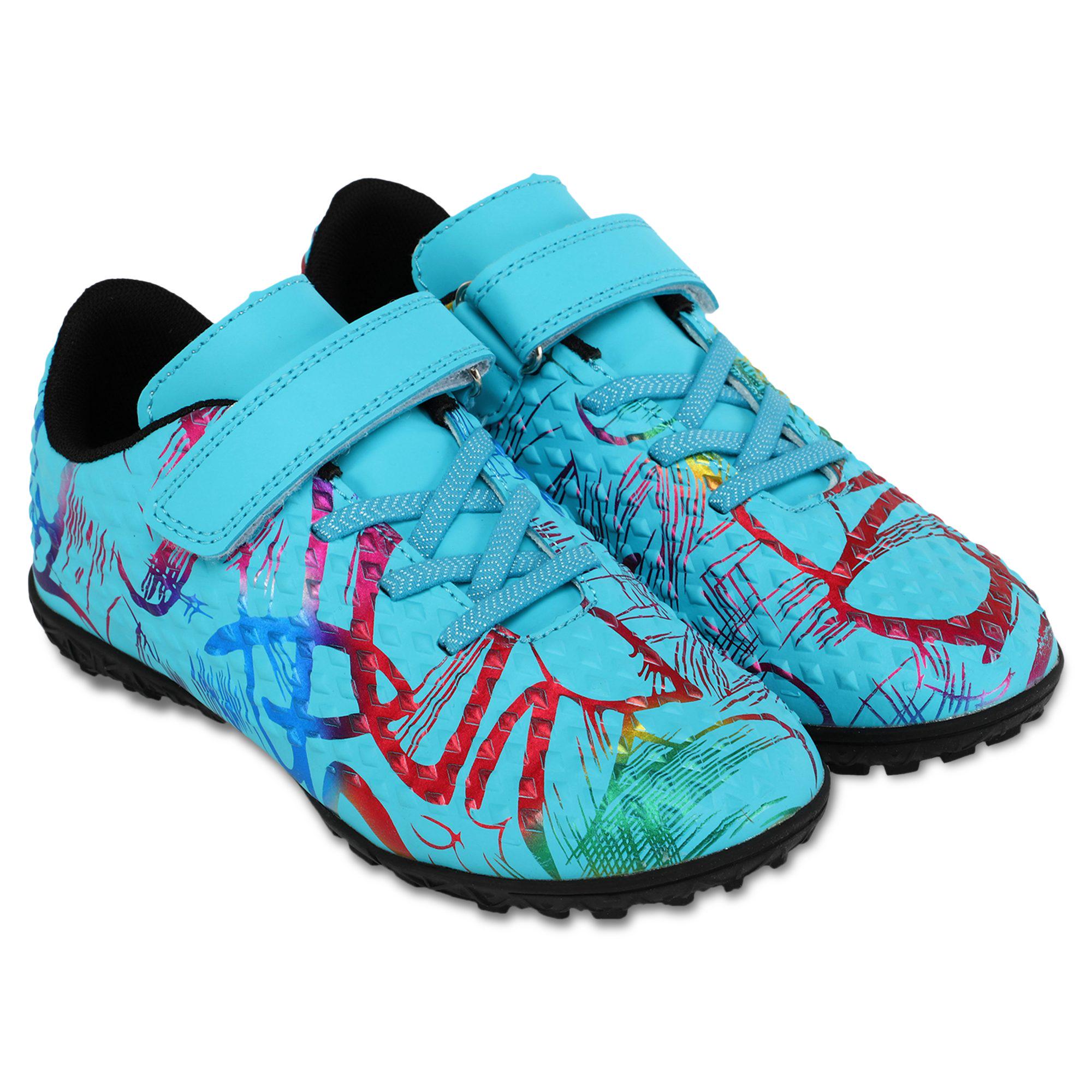 Сороконіжки футбольні дитячі LiJIN 2502-1-32-38-1 р. 36 Блакитний/Фуксія/Синій - фото 2