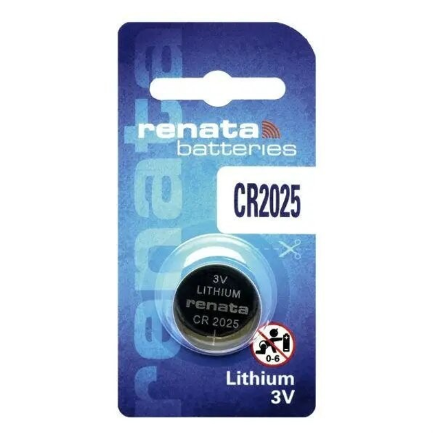 Батарейка литиевая дисковая Renata CR 2025 CR2025 Lithium 3V (2225)