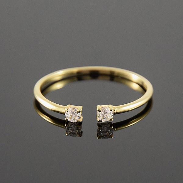 Каблучка жіноча з жовтого золота р. 19 (2248215061)