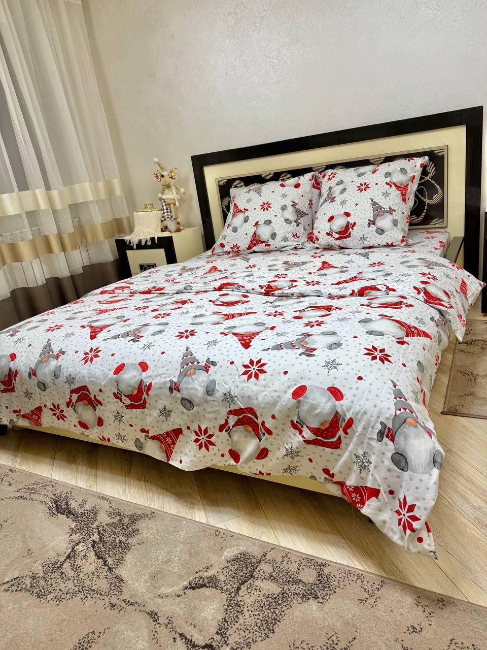 Комплект постельного белья полуторный Пакистанская байка 150×220 см Белый (арт. 4703 1,5)