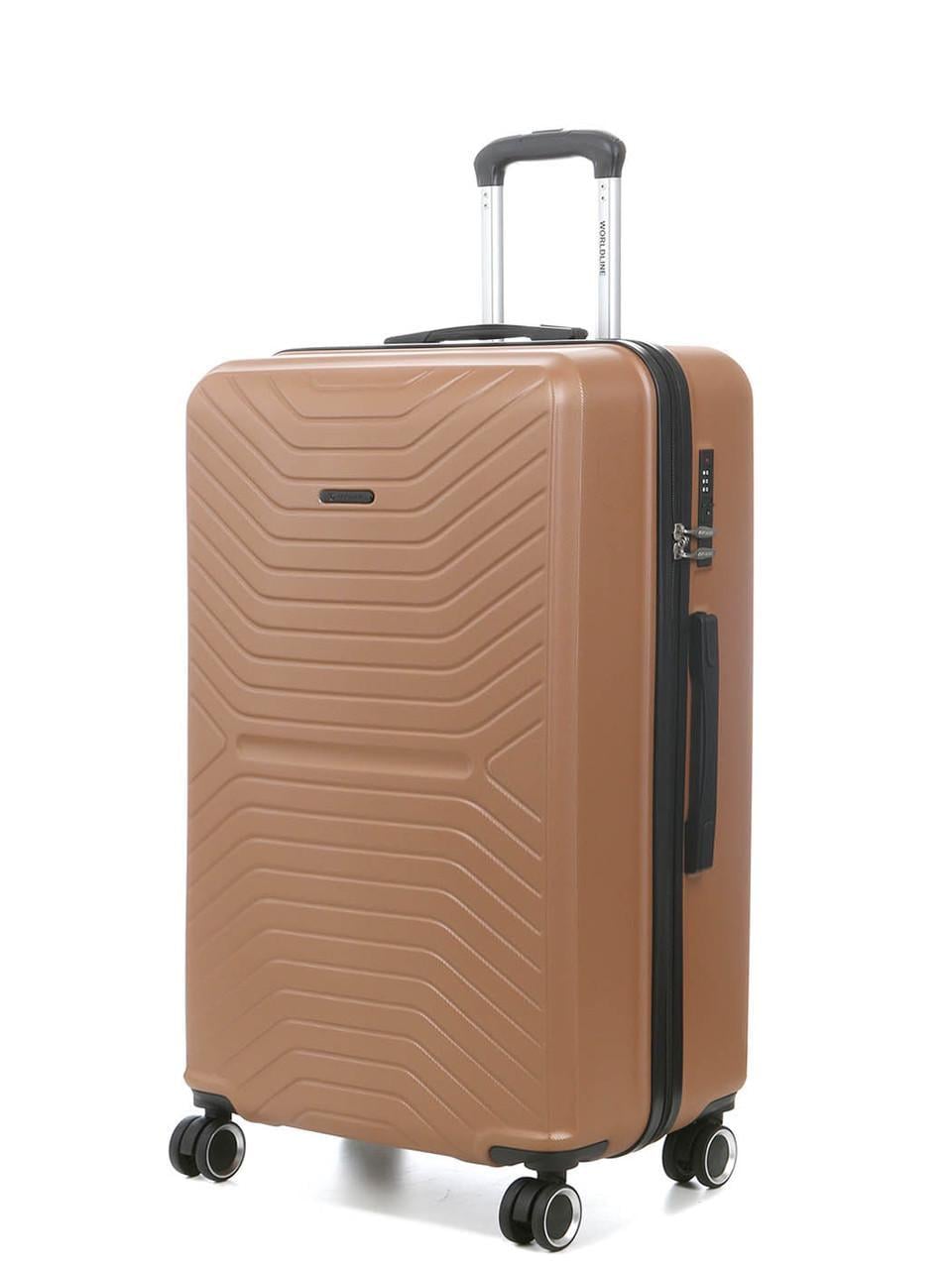 Чемодан Франция большая Worldline L 76х49х30 см 95 л 4,0 кг Золотой (625)