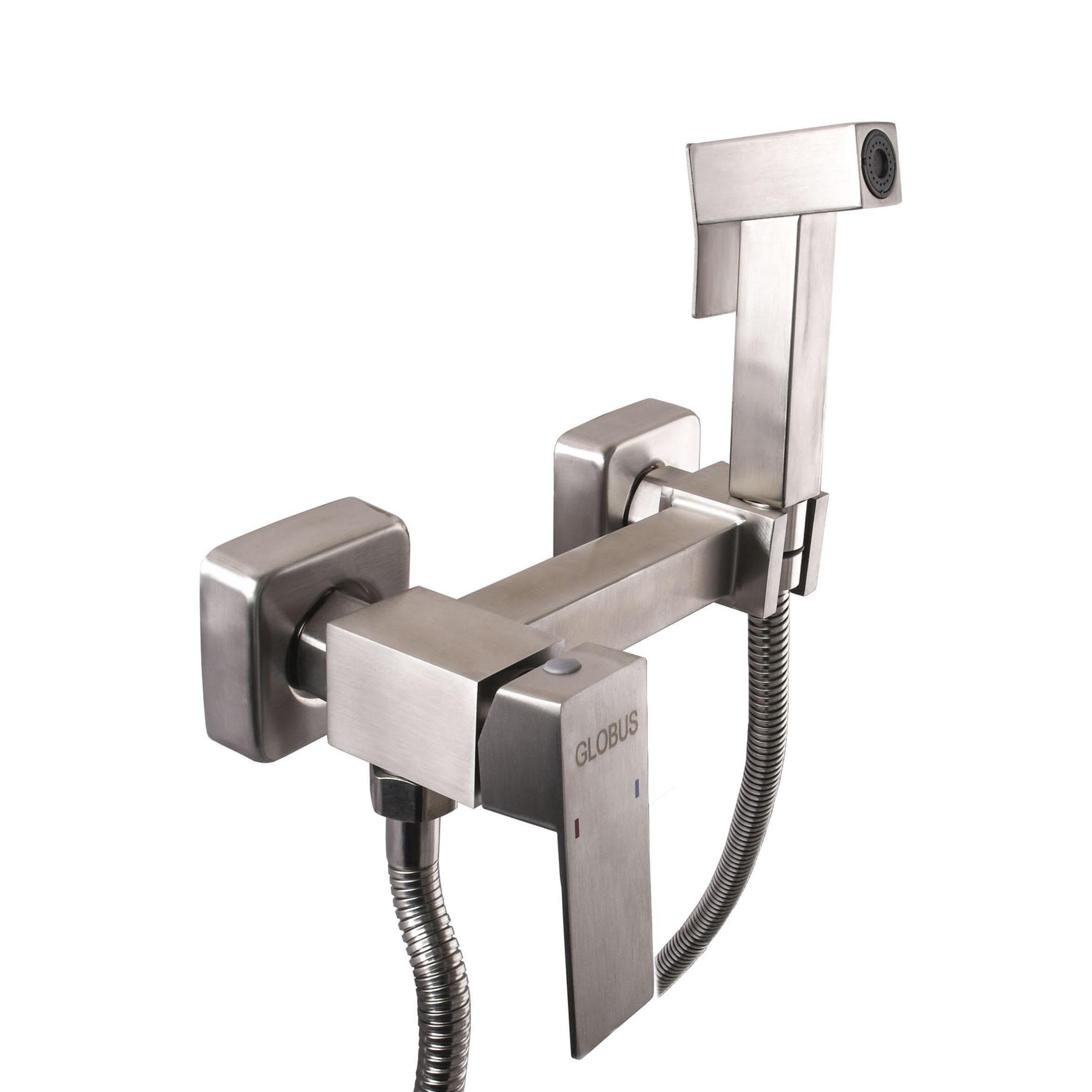 Смеситель гигиенический GLux WIEN SBQ-5-106MIX-SS нержавеющая сталь Сатин (22952)