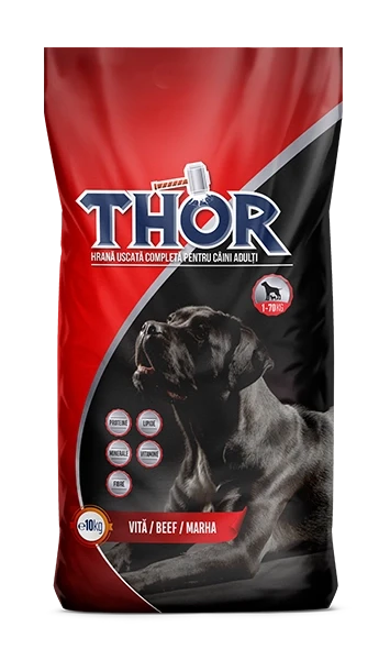 Сухой корм для взрослых собак всех пород Thor с говядиной 10 кг