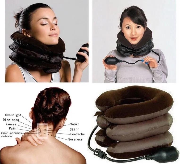 Массажер воротник для шеи Tractors for cervical spine надувной ортопедический - фото 3