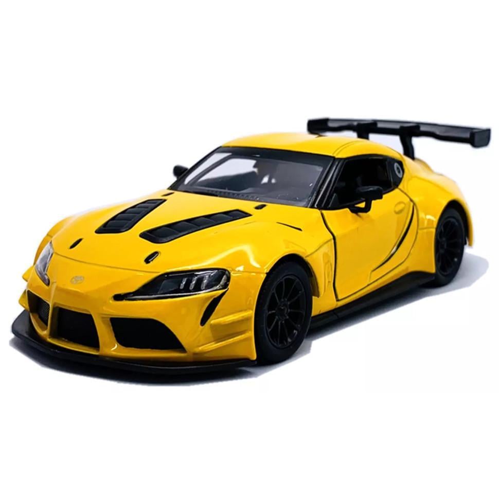 Машинка інерційна toyota gr supra kt5421w масштаб 1:43 Жовтий (RLT48631)