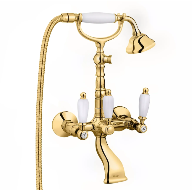 Змішувач Emmevi DECO Ceramica для ванни з душем Золотий (OR121611) Змішувач Emmevi DECO Ceramica для ванни з душем Золотий (OR121611)