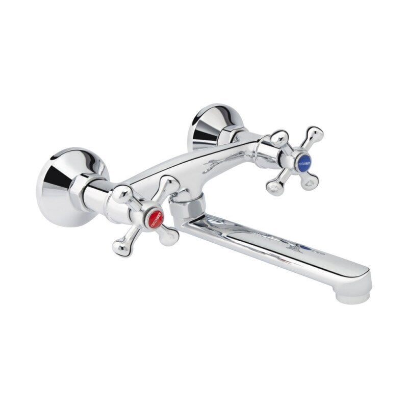 Смеситель для кухни Sanitary Wares Armatura SWARM361 настенный двухвентильный Хром (60089)