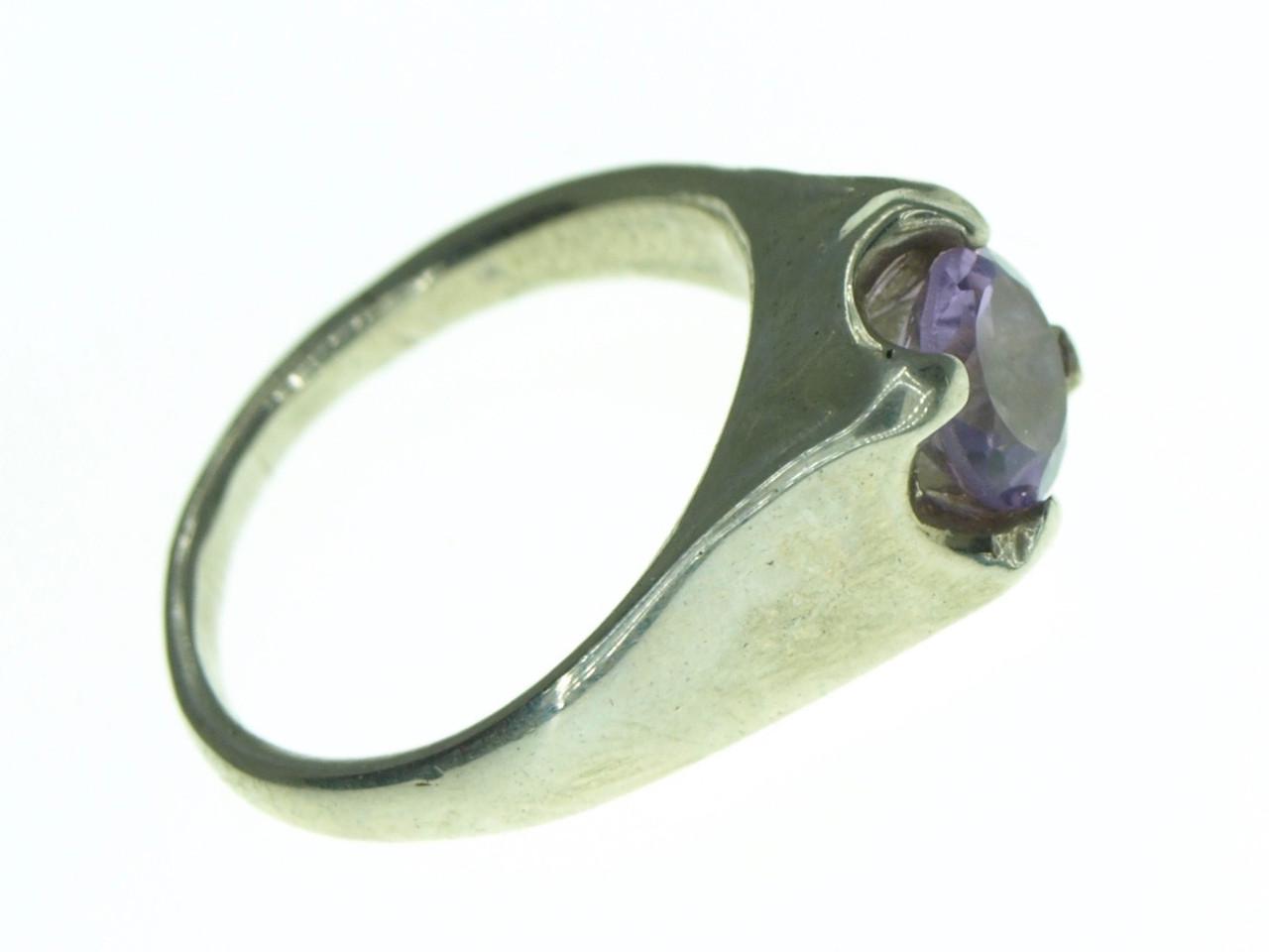 Каблучка зі срібла з аметистом (2101750034) - фото 2