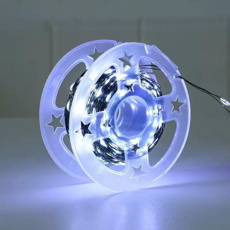 Гірлянда Роса на зеленому дроті 50 м 500 LED 8 режимів з пультом Холодний білий - фото 5