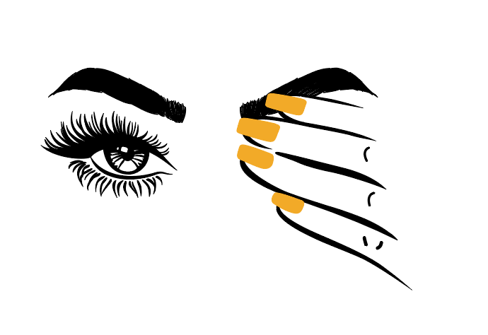 Наклейка интерьерная FroDecal Женственный взгляд 1000х600 мм Черный/Желтый (fr00325_2_070_020)