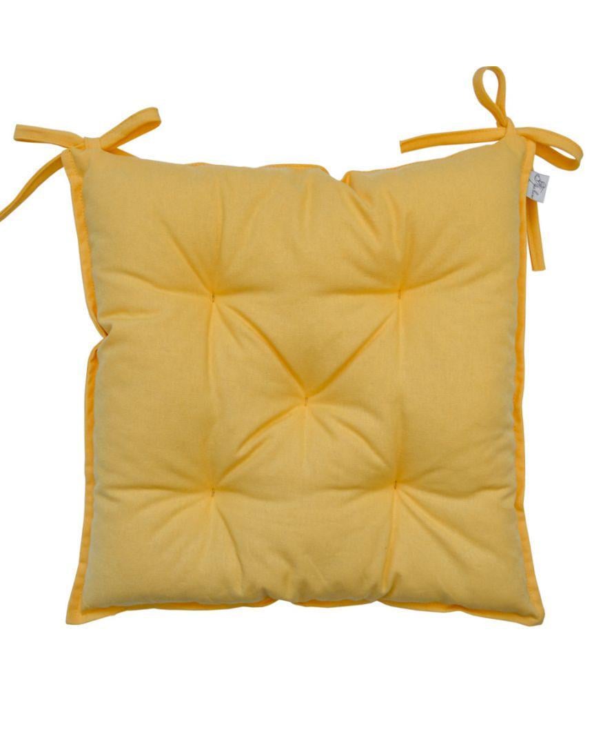 Подушка на стул 40х40 см Желтый