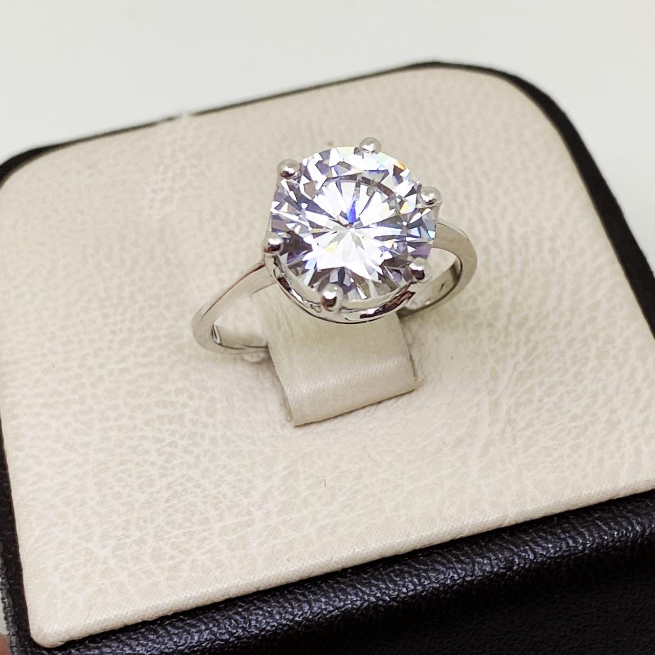 Кольцо серебряное Амалия с кубическим цирконием р. 17,5 3,08 г (1765887836)