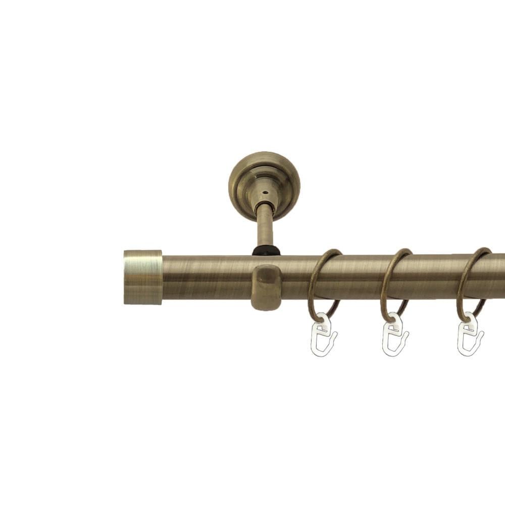 Карниз трубчатый Orvit однорядный заглушка 25 мм 320 см Антик (009-2240)