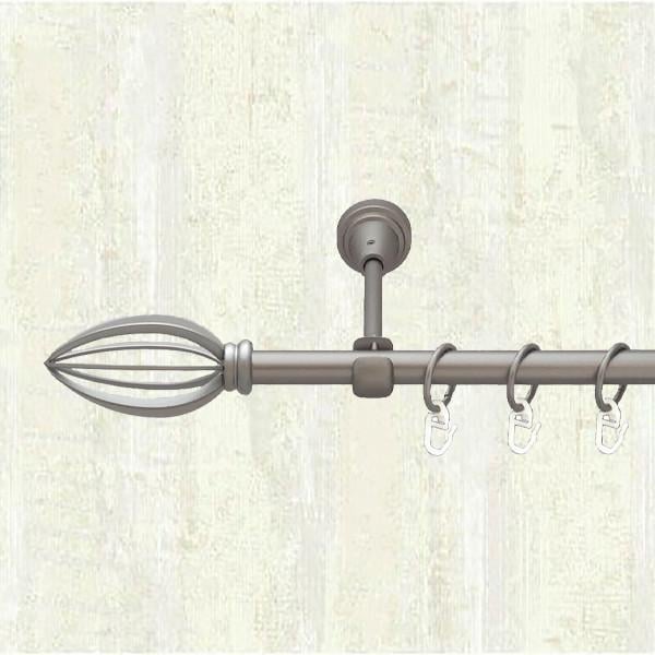 Карниз металевий Orvit Пантеон однорядний 16 мм відкритий 200 см Сатин (000-6775)