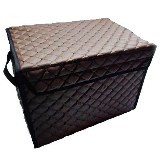 Сумка-органайзер в авто из кожзама L Коричневый