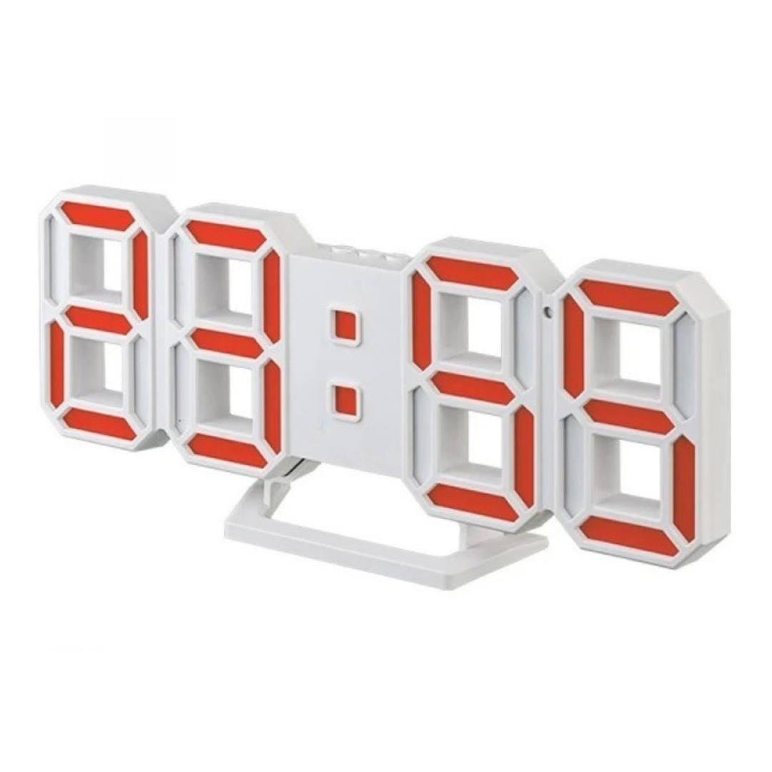 Часы настольные электронные 3D Bodasan с будильником термометром красная подсветка Белый (HL3D) - фото 1 Часы настольные электронные 3D Bodasan с будильником термометром красная подсветка Белый (HL3D) - фото 1