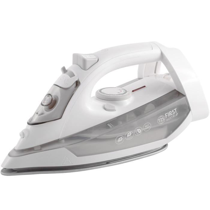 Утюг First FA-5618-7-GR 2200 Вт подача пара 30 г/мин керамическая подошва 250 мл White/Grey (623914) - фото 2 Утюг First FA-5618-7-GR 2200 Вт подача пара 30 г/мин керамическая подошва 250 мл White/Grey (623914) - фото 2