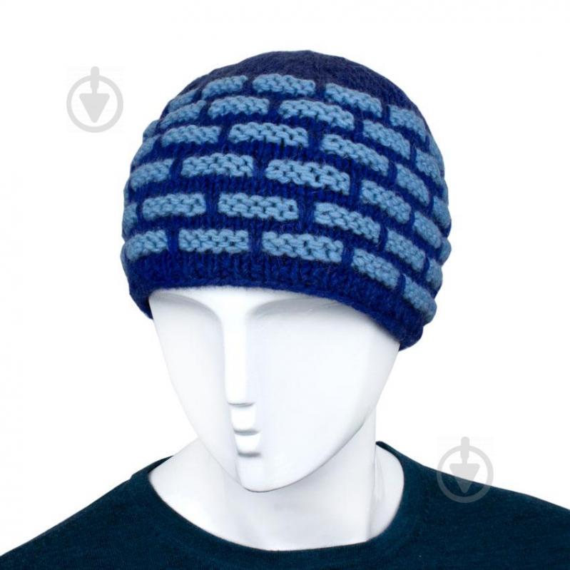 Шапка Kathmandu Тала Ручная работа 100% шерсть яка М 57-58 Синий + Голубой (25568)