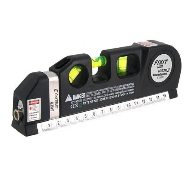 Лазерний рівень Laser Level Pro 3 з вбудованою рулеткою (M100337)