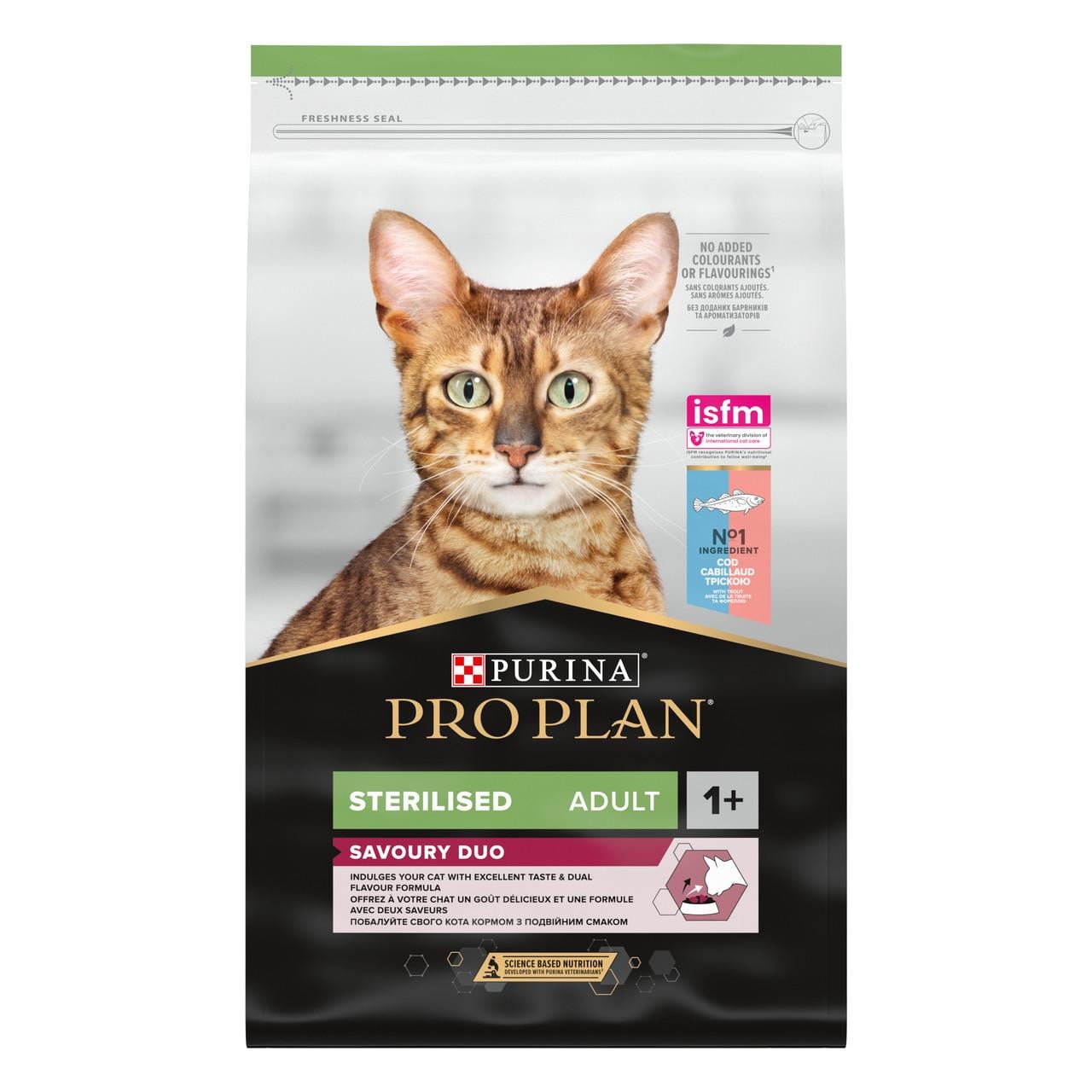 Сухий корм для стерилізованих котів ProPlan Sterilised тріска та форель 10 кг (7613036732697)