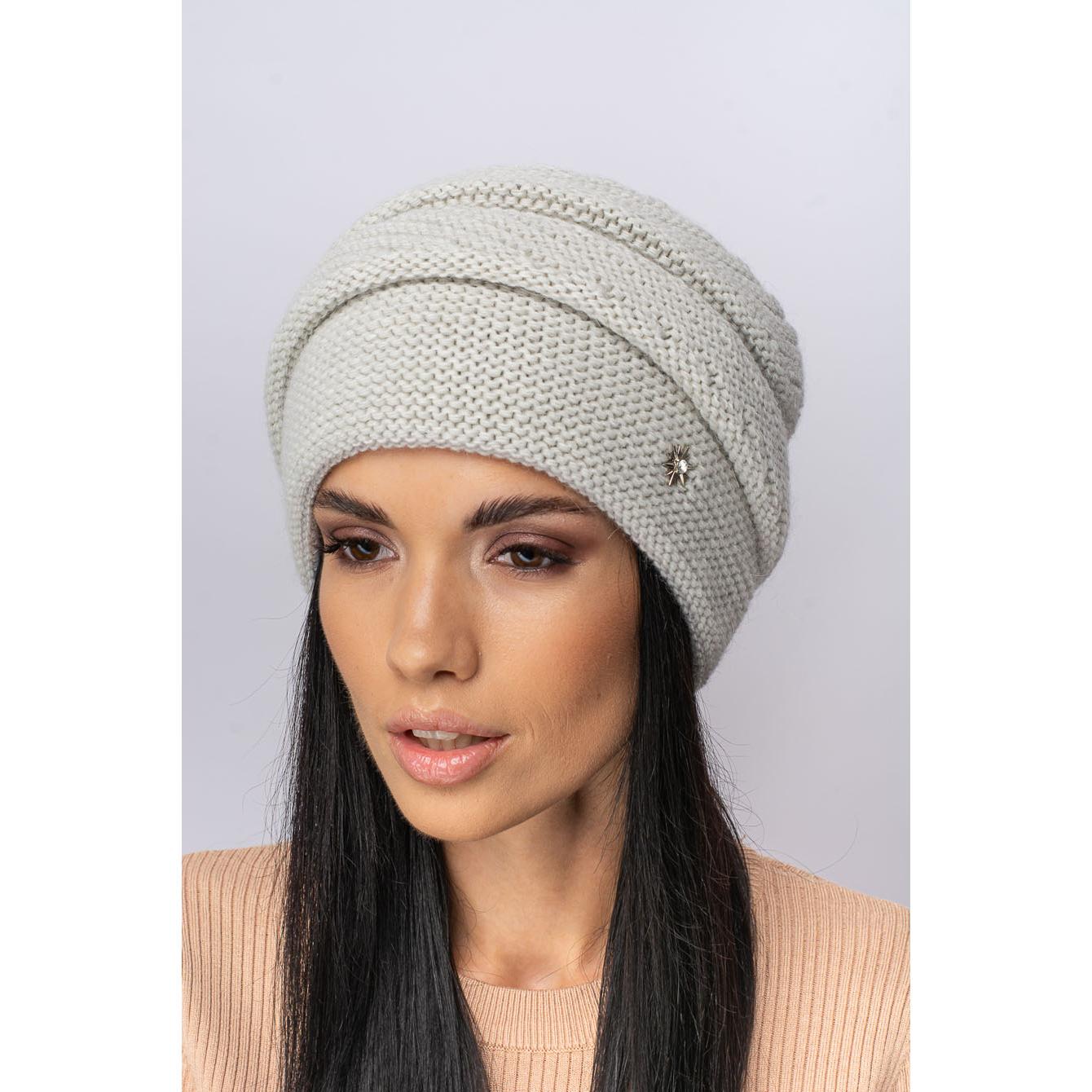 Шапка женская шерстяная Leks Дороти one size сивый