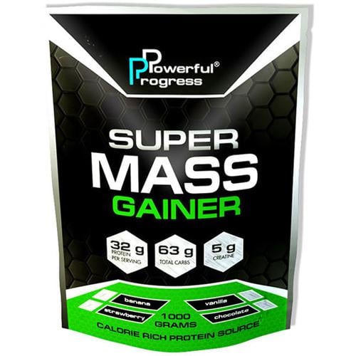 Гейнер Powerful Progress Super Mass Gainer 1000 г 10 порцій Vanilla