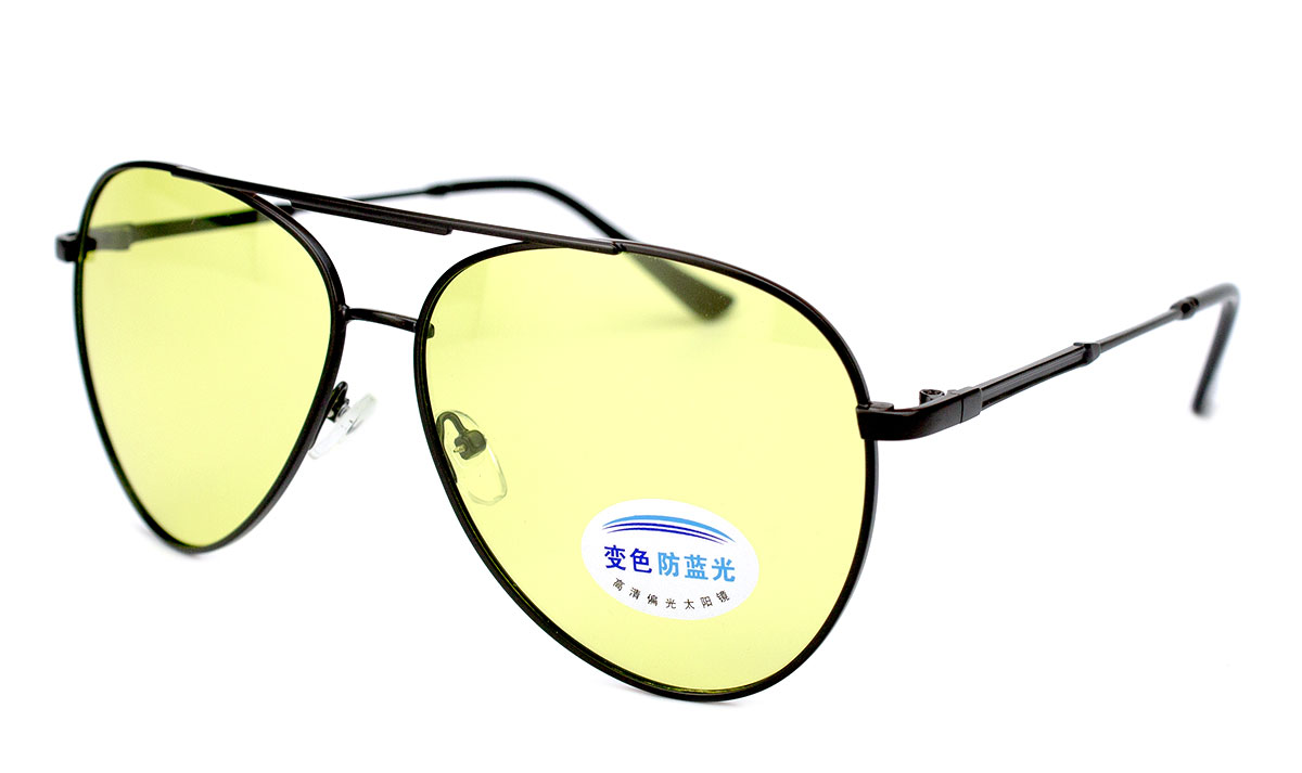 Окуляри чоловічі антифара Viscap 8332-C3-1 з металевою оправою на широке обличчя Чорний (40471)