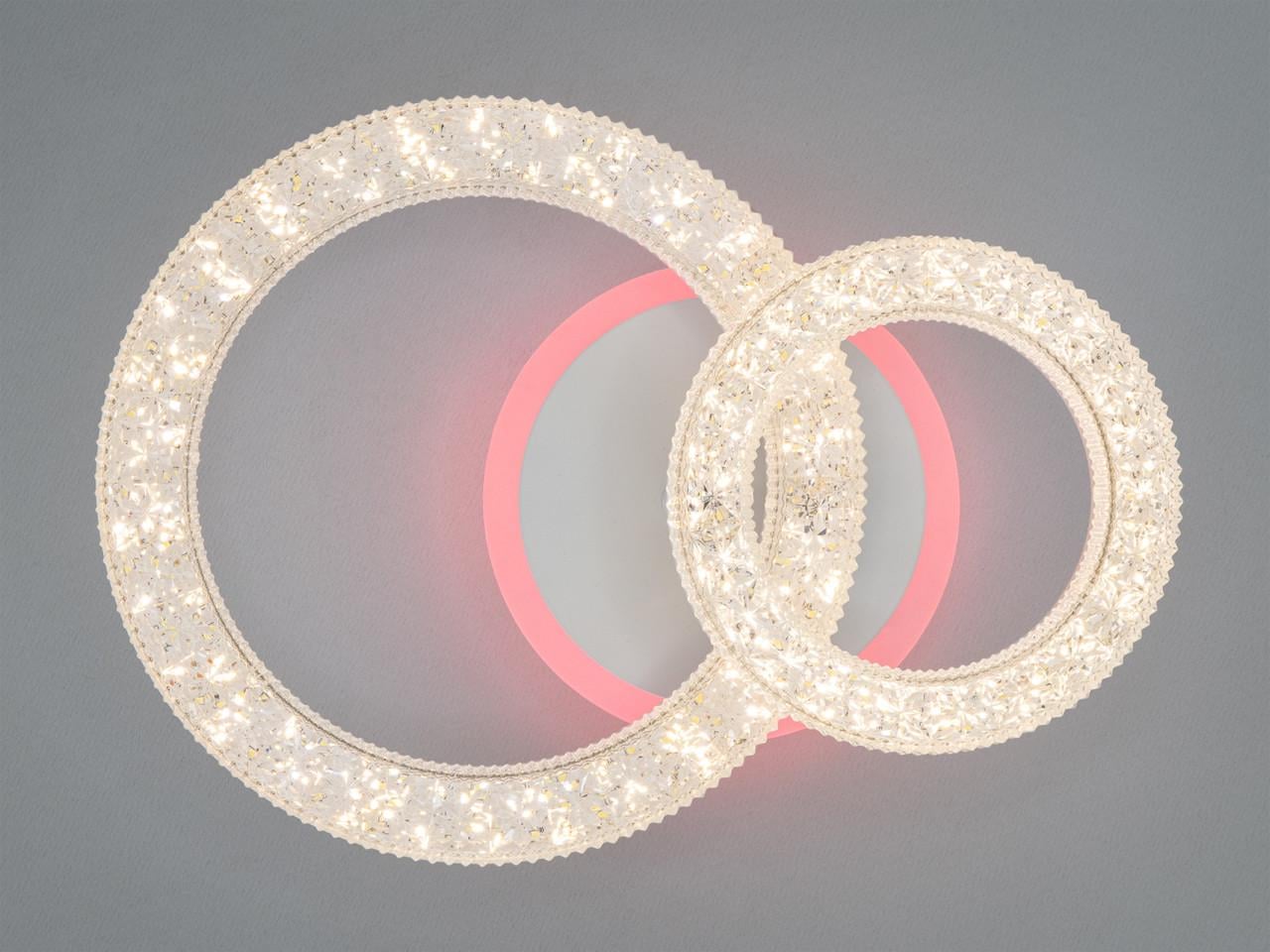 Люстра LED в коридор с диммером 2203-2WH-LS 42W на 6 м2 Белый (2476085738)