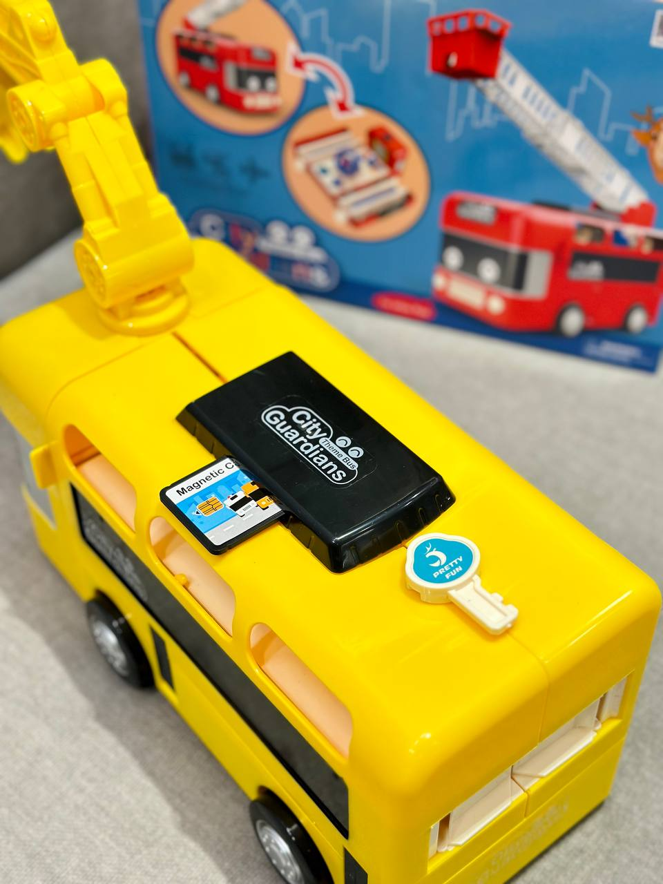 Іграшковий музичний автобус Fun Game з кермом трансформер 2в1 265-3 автотренажер Екскаватор (2054644716) - фото 3