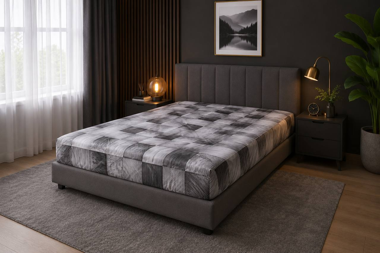 Простынь Gray texture на резинке полиэстер 90х200 см (T75-2207gt/x90) Простынь Gray texture на резинке полиэстер 90х200 см (T75-2207gt/x90)