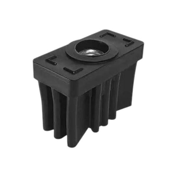 Заглушка резьбовая для профильных труб прямоугольная 50х25 с резьбой М10 1 шт. Черный (2536583081/1285)