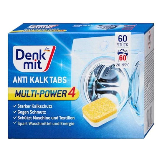 Таблетки Denkmit Multi-Power 4 против накипи для стиральной машины