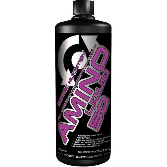 Аминокомплекс Scitec Nutrition Amino 50 Liquid 1000 мл 66 порций Cherry/Guava