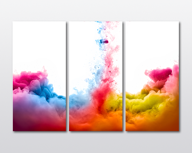Модульная картина KIL Art Игра цвета из трех частей 128x81 см (M3_L_154)