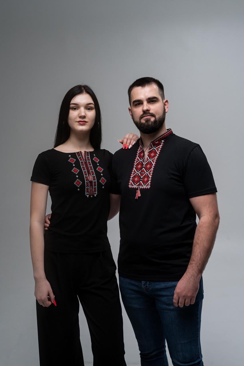 Футболки парные вышитые XL