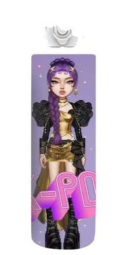 Детская бутылка для воды с трубочкой KPop Demon Hunters 750 мл (35110107)