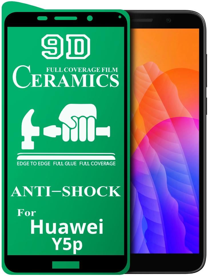 Защитная пленка Ceramics Huawei Y5p керамическая 9D (16477)