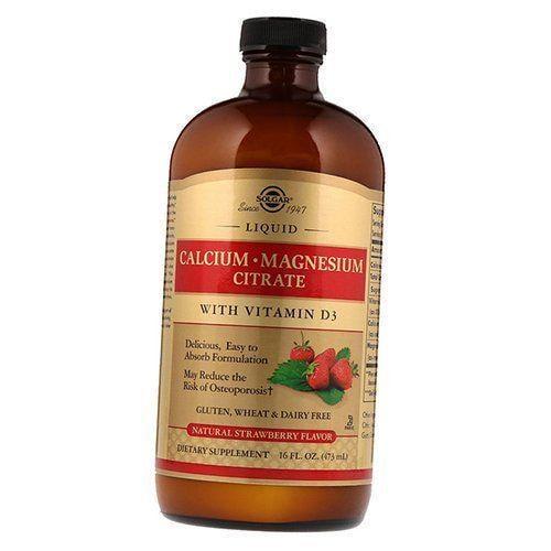 Кальцій магній Calcium Magnesium Citrate Liquid Полуниця 473 мл (36313163)