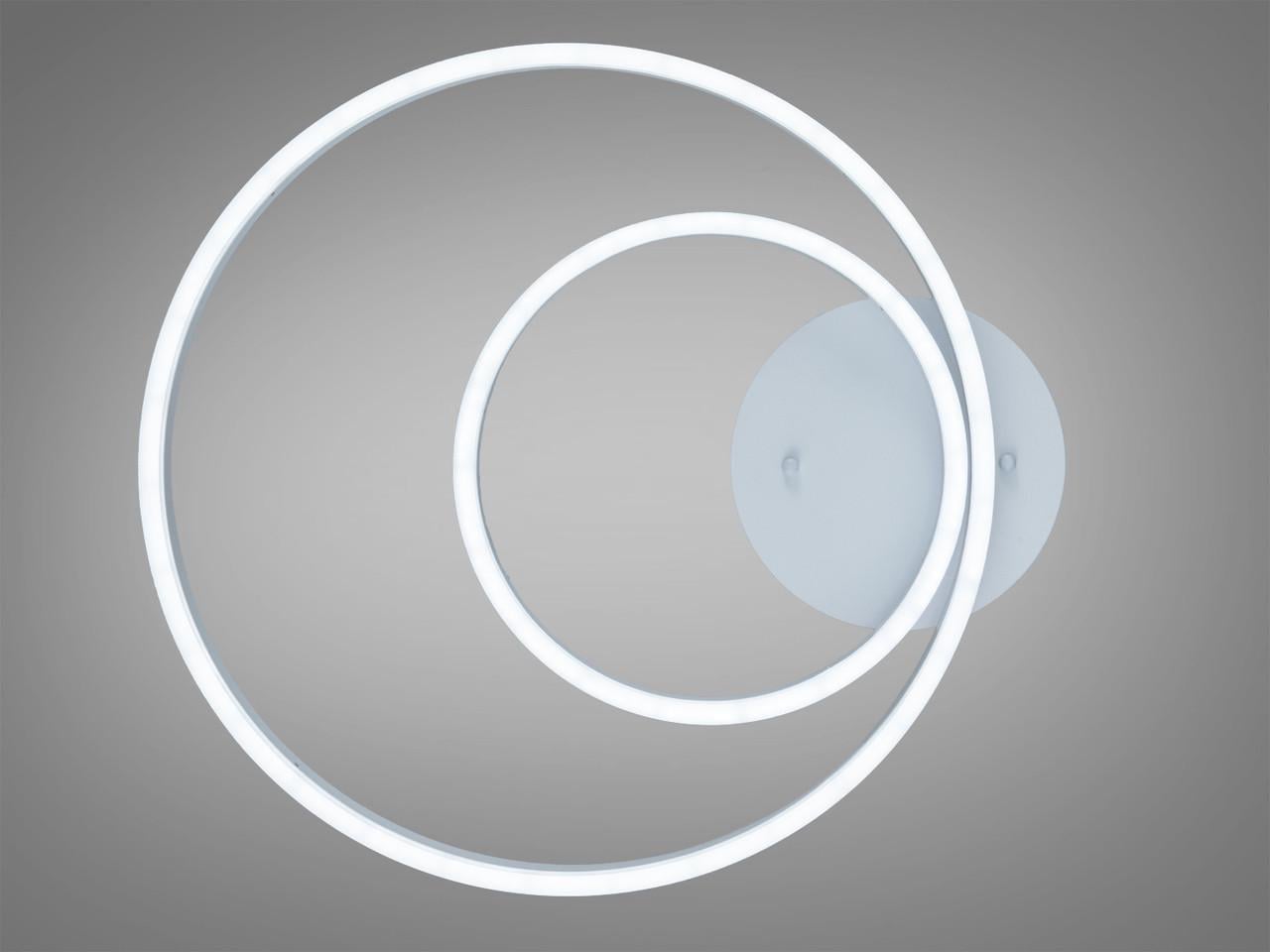 Потолочная светодиодная люстра для гостиной 2538WH dimmer 58 Вт с диммером и пультом Белый (2941179595)