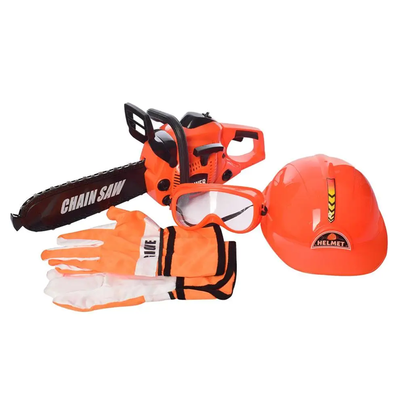Игровой набор детская бензопила Power Saw KY1068-108C маска/очки/каска на батарейках (KY1068-108C)