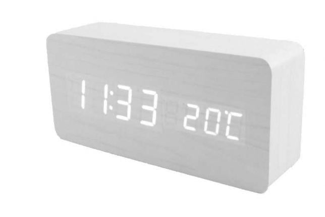 Часы настольные Wooden Clock 1299 N Белый
