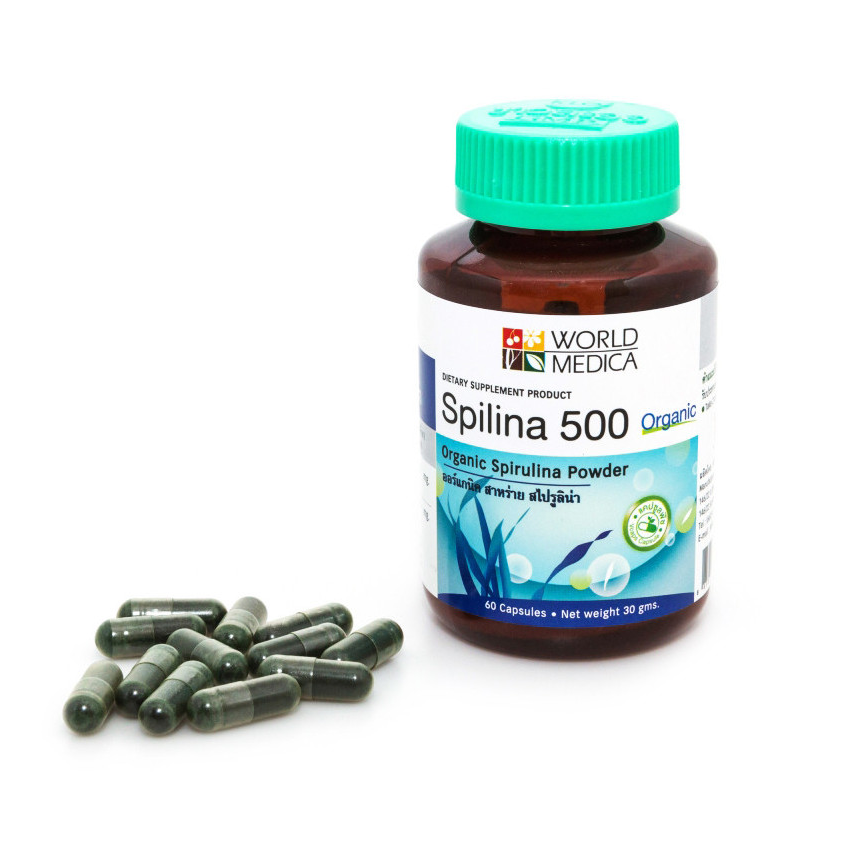 Спирулина в капсулах Khaolaor Spilina-500 60 шт. (8850138021086)