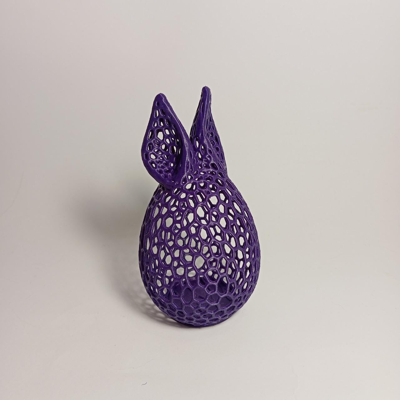 Пасхальный декор Voronoi Easter Egg with Bunny Ears 3D-печать 10 см