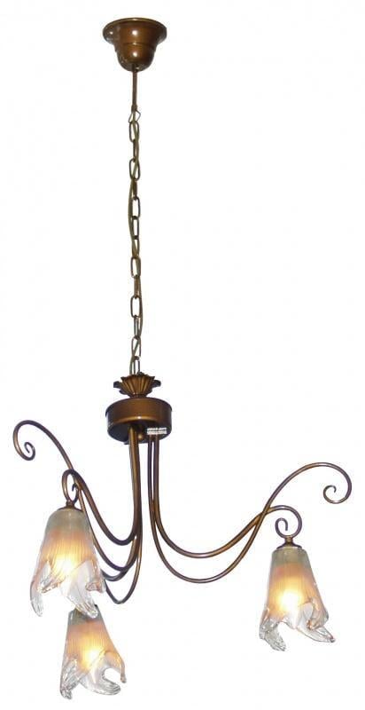 Люстра кованая подвесная Brille BKL-074S/3 флористика