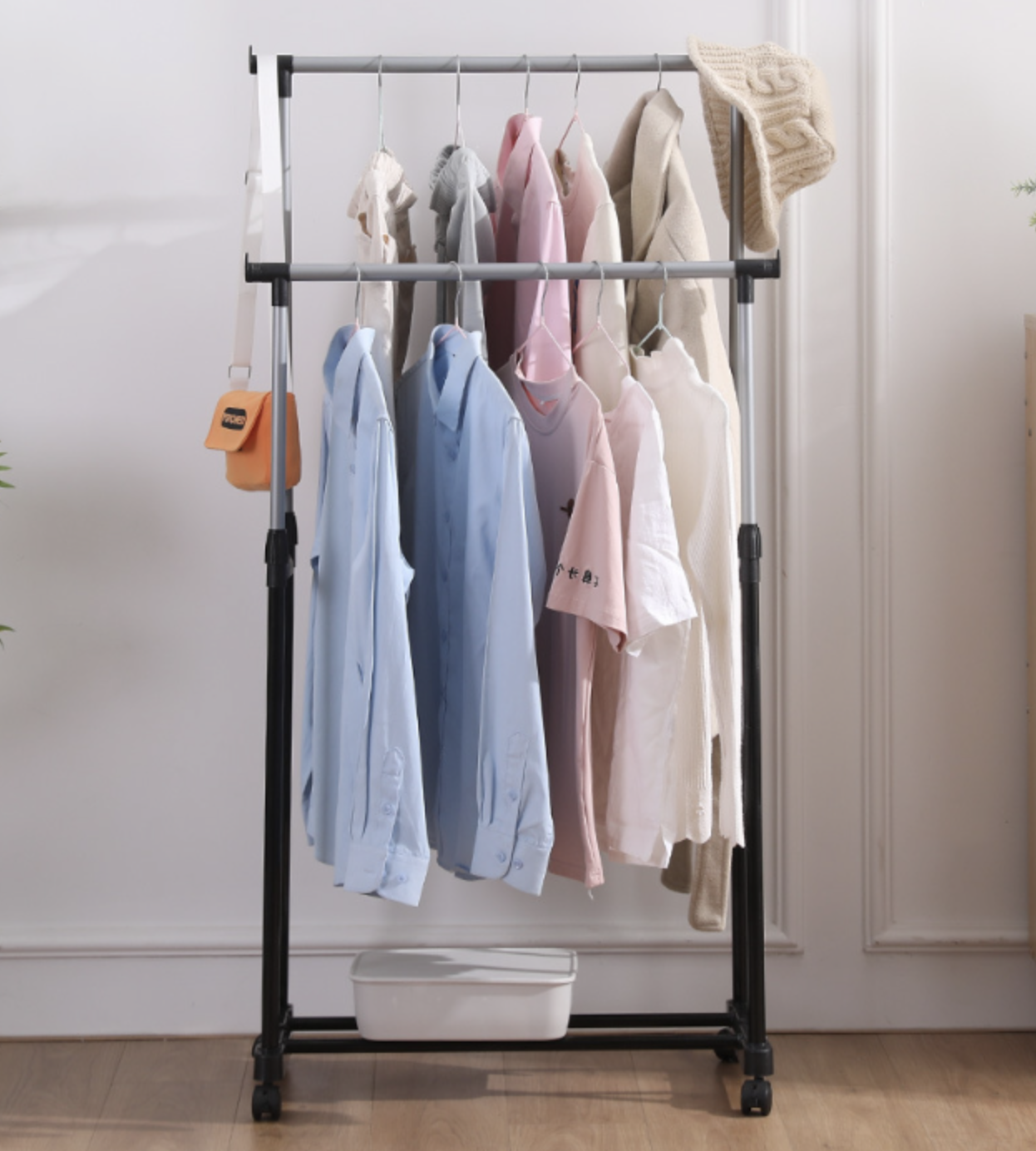 Cтойка для одежды Double Pole телескопическая напольная (Е500046) - фото 3