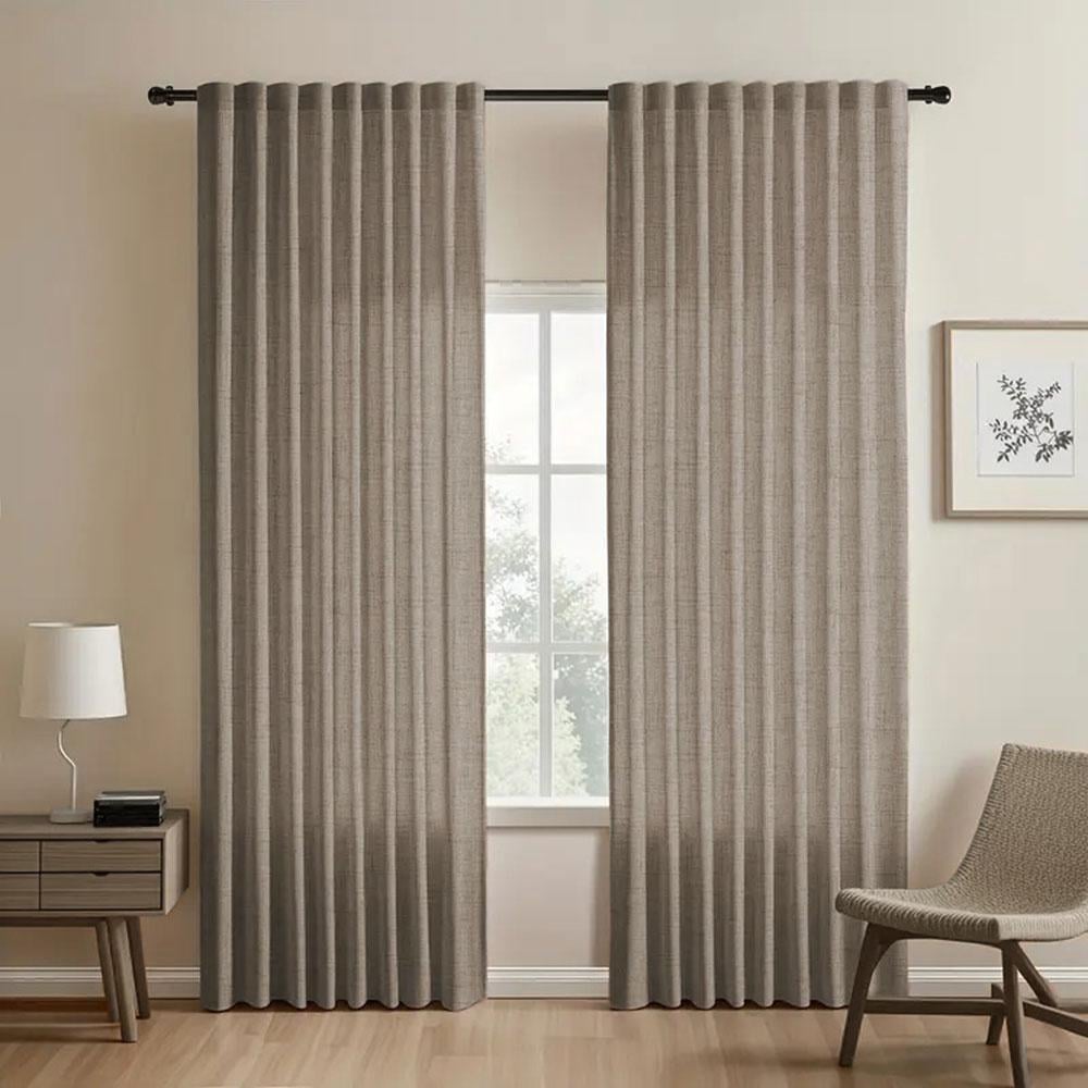 Комплект тюли Pivdenne Naturelstons лен 200х270 см 2 шт. Мокко (20107-200-2)