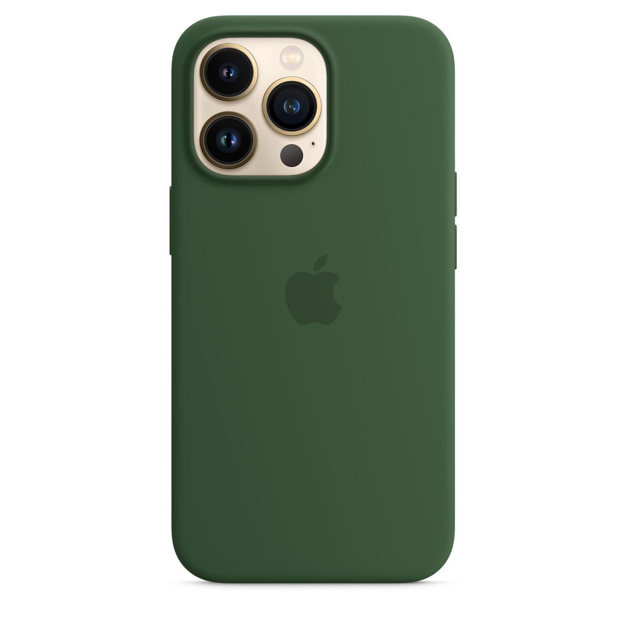 Cиликоновый чехол накладка Silicone Case for iPhone 13 Pro Max, Clover (HC)(A) - фото 4