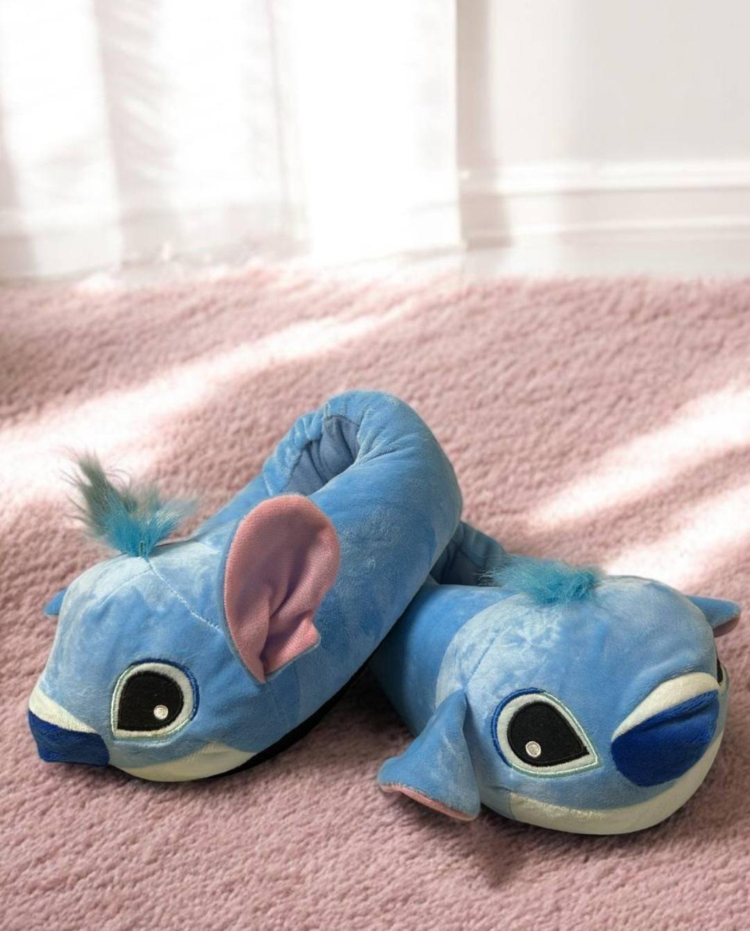 Тапочки домашние плюшевые Стич р. 32-39 Синий