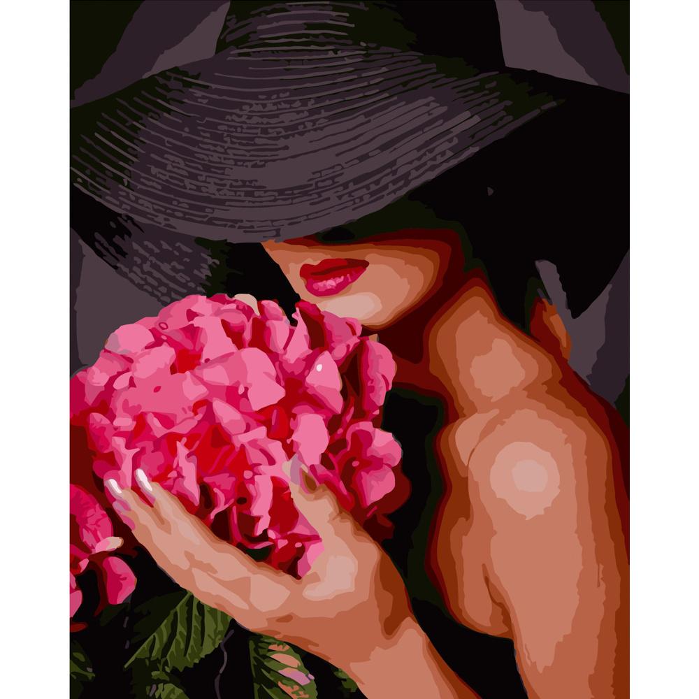 Картина за номерами Strateg Преміум Незнайомка 40x50 см (GS177) Картина за номерами Strateg Преміум Незнайомка 40x50 см (GS177)